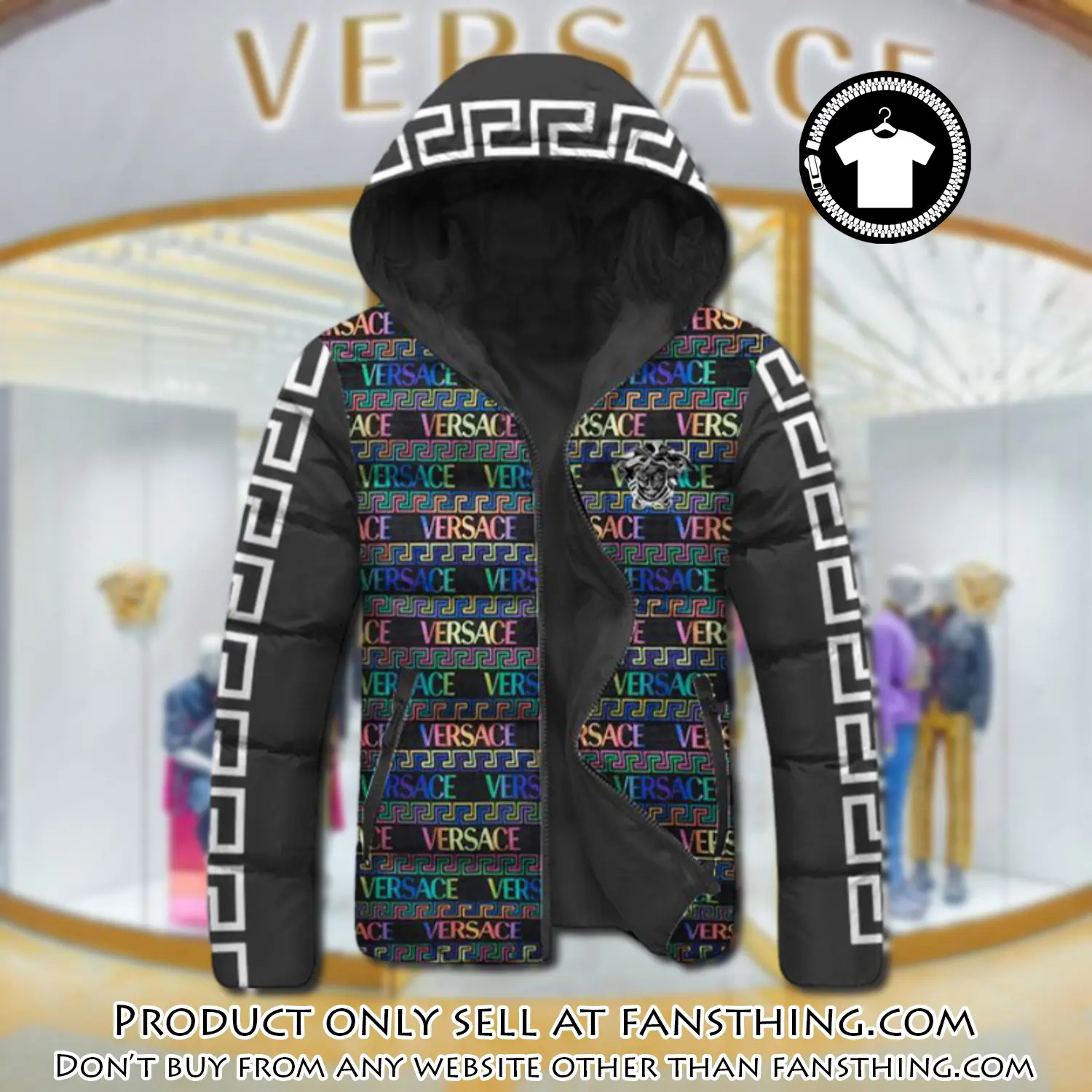 Versace downfilled coat ultralight down jacket outdoor jacket warm outwear dfj1022 fst0254281